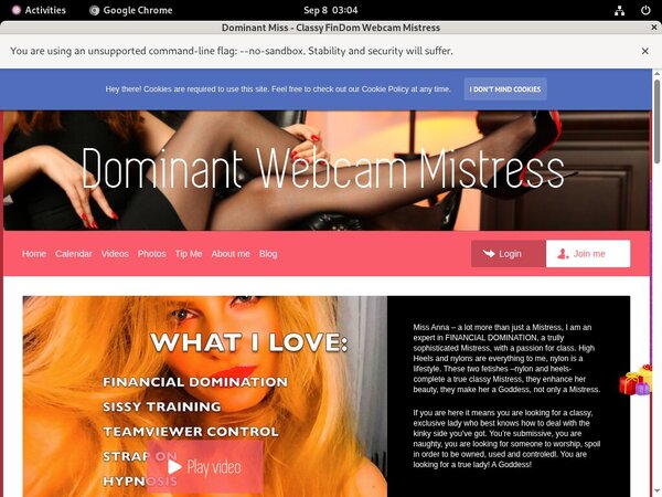 Dominant Miss - Classy FinDom Webcam Mistress Full Video
