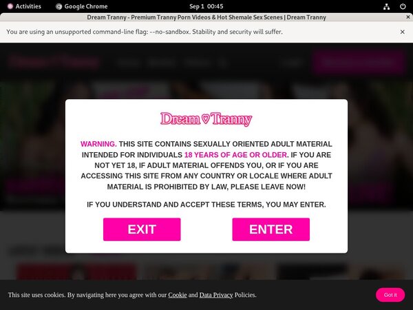 Dream Tranny Password Username