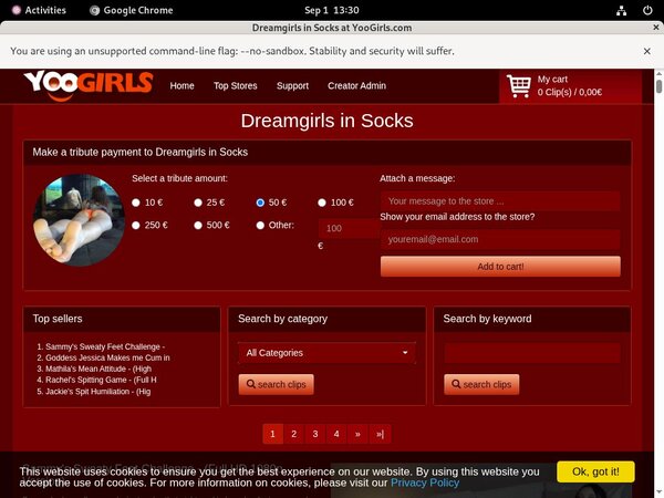 DreamgirlsInSocks Join By EU Debit