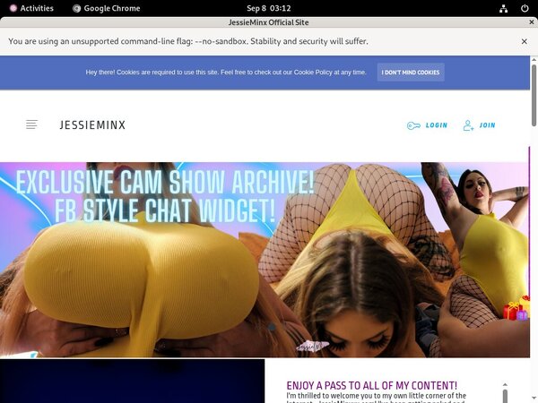 Jessieminxxx.com Home Page
