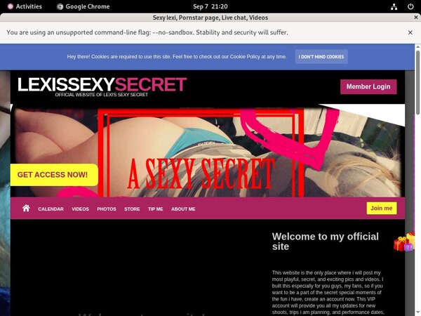Lexissexysecret.modelcentro.com Password Blog
