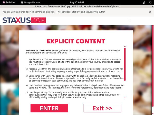 Login To Staxus For Free