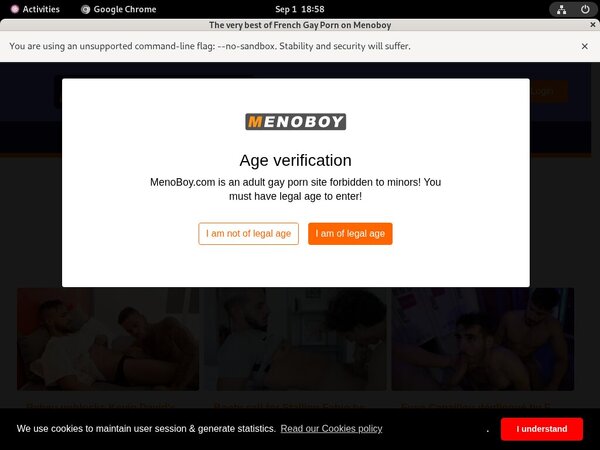Meno Boy Signup Page