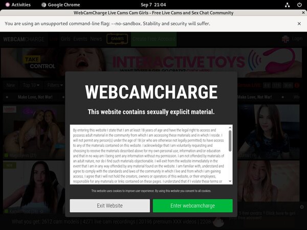 New Webcam Charge Password