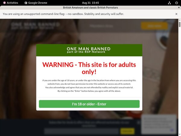 One Man Banned Free Scene