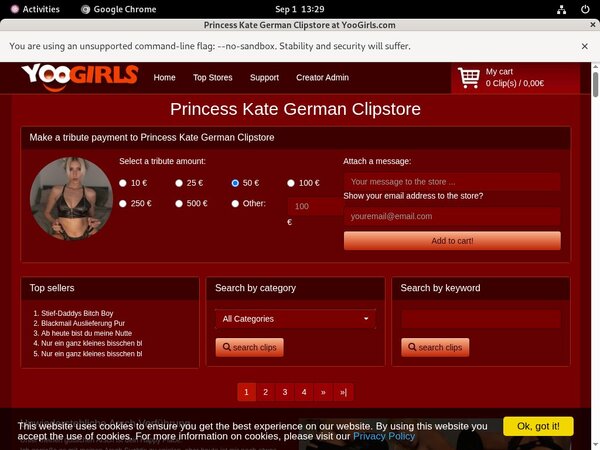 Princess Kate German With Paysafecard