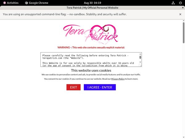 Tera Patrick Id