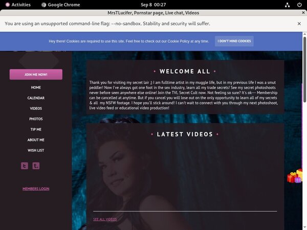 Trixievonlucifer.modelcentro.com Account New
