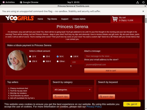 PrincessSerena Discount Id