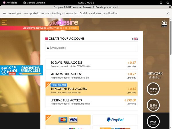 Signup Digitaldesire Paypal